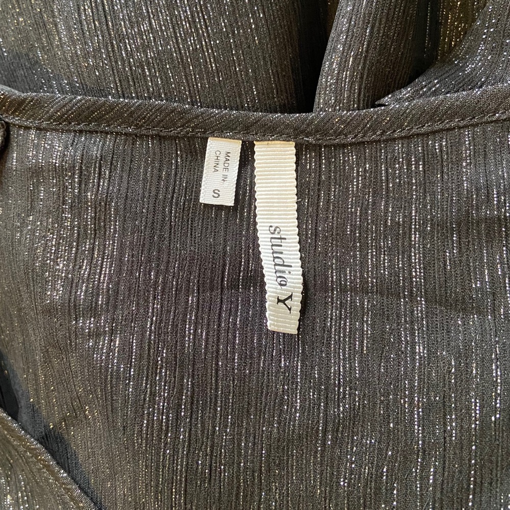 Studio Y Shimmer Flutter Sleeve Dress - Picture 6 of 8
